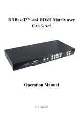 HDBaseT CAT5e/6/7 Operation Manual