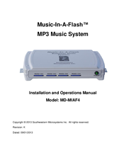 Southwestern Microsystems Music-In-A-Flash Installation And Operation Manual