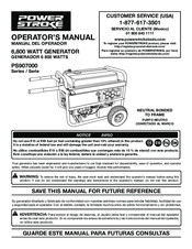Power Stroke PS907000 Operating Instructions Manual