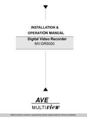 AVE MVDR5000 Installation & Operation Manual