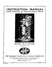 Hobart M-80 Instruction Manual
