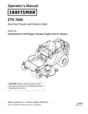 Craftsman Remote Controller Operator's Manual