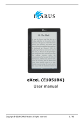 Icarus eXceL E1051BK User Manual