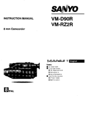 Sanyo VM-D90R Instruction Manual