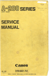 Canon A-200 series Service Manual