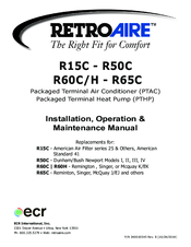 ECR International R60C Installation, Operation & Maintenance Manual