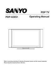 Sanyo PDP-42XS1 Operating Manual