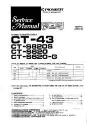 Pioneer CT-43 Service Manual