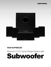 Monoprice Premium 5.1-Ch.Home Theater System with Subwoofer User Manual