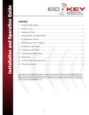 ECKey EK6 series Nstallation And Operation Manual