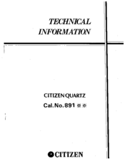 Citizen 891 Technical Information