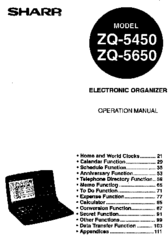 Sharp ZQ-5650 Operation Manual