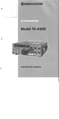 Kenwood TS-430S Instruction Manual