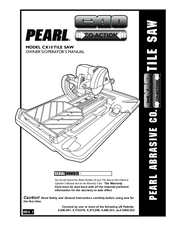 Pearl CX10 Owner's/Operator's Manual