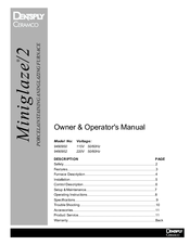 DENTSPLY Miniglaze/2 Owner's/Operator's Manual