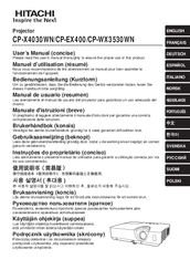 Hitachi CP-EX400 User Manual