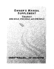 Bayliner TROPHY 2359 DXILX Owner's Manual Supplement