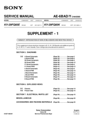Sony KV-29FQ85 Service Manual