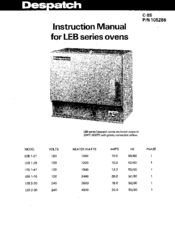 Despatch LEB 1-76 Instruction Manual