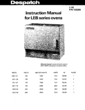 Despatch LEB 2-30 Instruction Manual