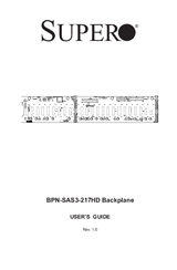 Supero BPN-SAS3-217HD Backplane User Manual