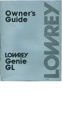 Lowrey Genie GL Owner's Manual