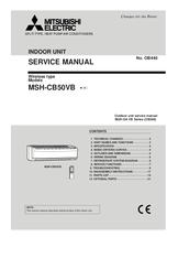 Mitsubishi Electric MSH-CB50VB- E1 Service Manual