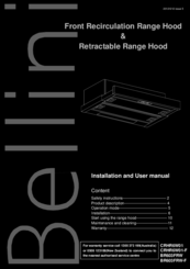 Bellini CRHR6W01 Installation And User Manual