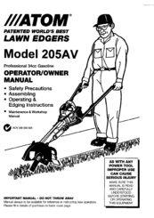 Atom 205AV Operator Owner's Manual