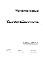 Porsche turbo Carrera Workshop Manual