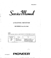 Pioneer QX-8000AFSAW Service Manual