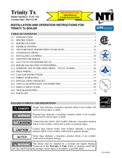 Trinity Tx101 Installation And Operation Instructions Manual
