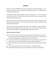Inovance MD300A-S0.7BA Owner's Manual