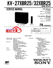 Sony Trinitron KV-32XBR25 Service Manual