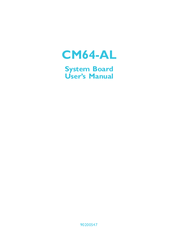 DFI CM64-AL User Manual