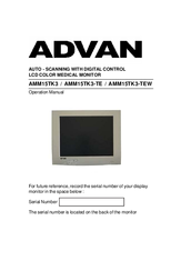 Advan AMM15TK3-TEW Operation Manual