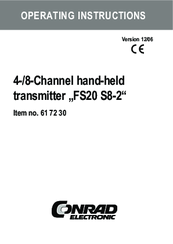 Conrad FS20 S8-2 Operating Instructions Manual