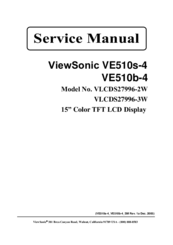 ViewSonic VE510s-4 Service Manual