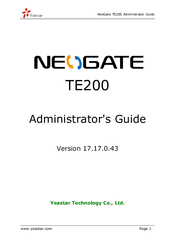 NeoGate TE200 User Manual