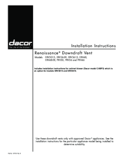Dacor ERV48 Installation Manual
