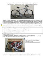 L.L.Bean bike Assembly Instructions Manual