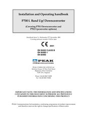 Peak P701 L Installation And Operating