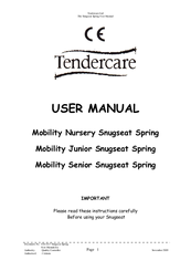 Tendercare Senior Snugseat Spring User Manual