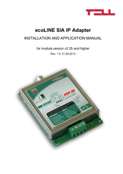 tell ecoLINE SIA IP Installation And Application Manual