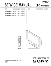 Sony Grand Wega KF-50SX100K Service Manual
