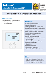 Tekmar 537 Installation & Operation Manual