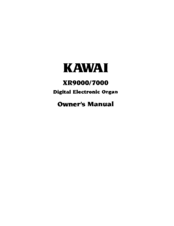 Kawai XR7000 Owner's Manual