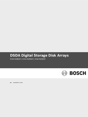 Bosch DSDA ISCSI DISK ARRAY SERIES DSA-N2B50 Installation Instructions Manual