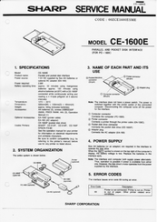 Sharp CE-E Service Manual