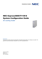 NEC Express 5800 T110F-S Setup Manual